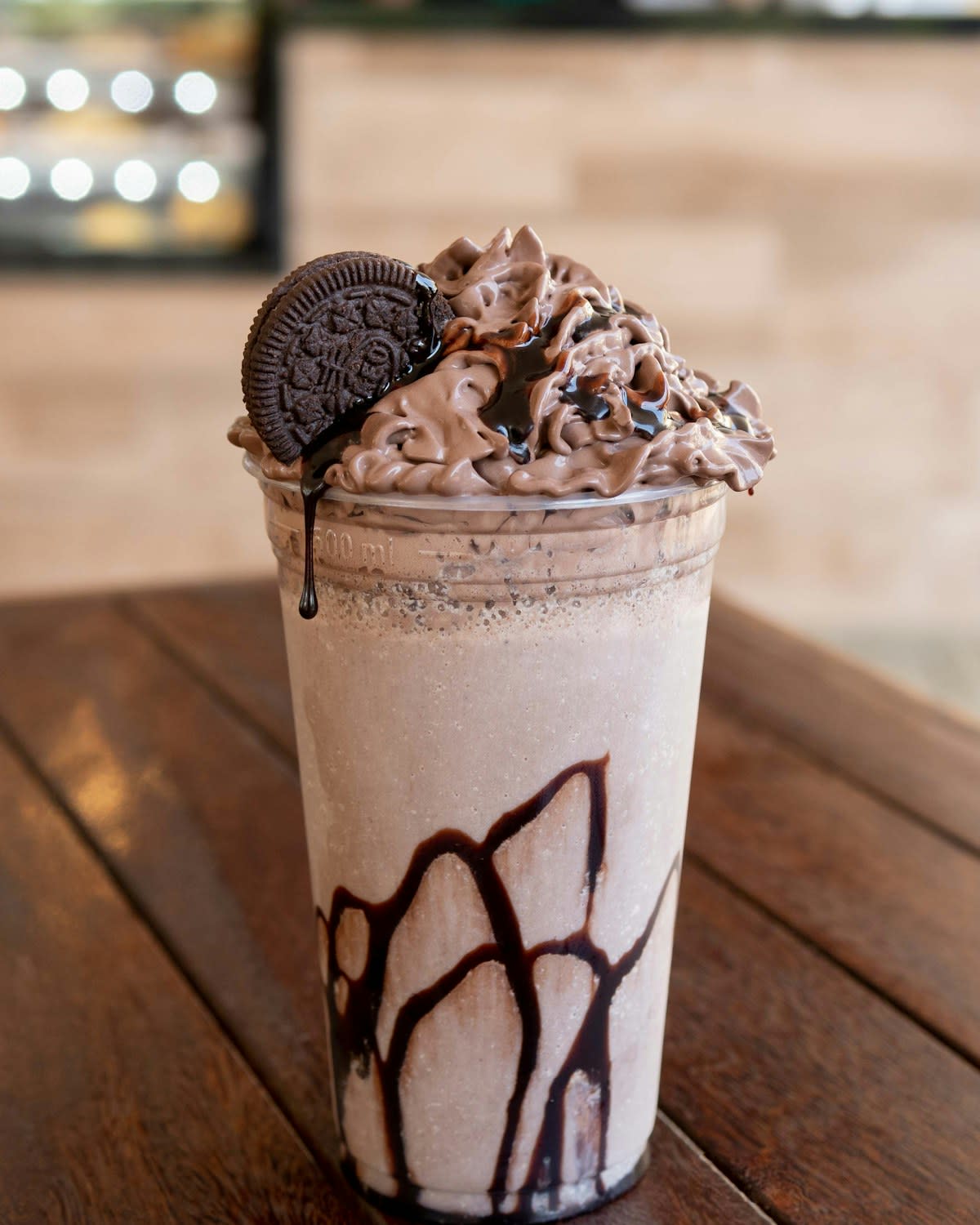 Milkshake in a tall glass