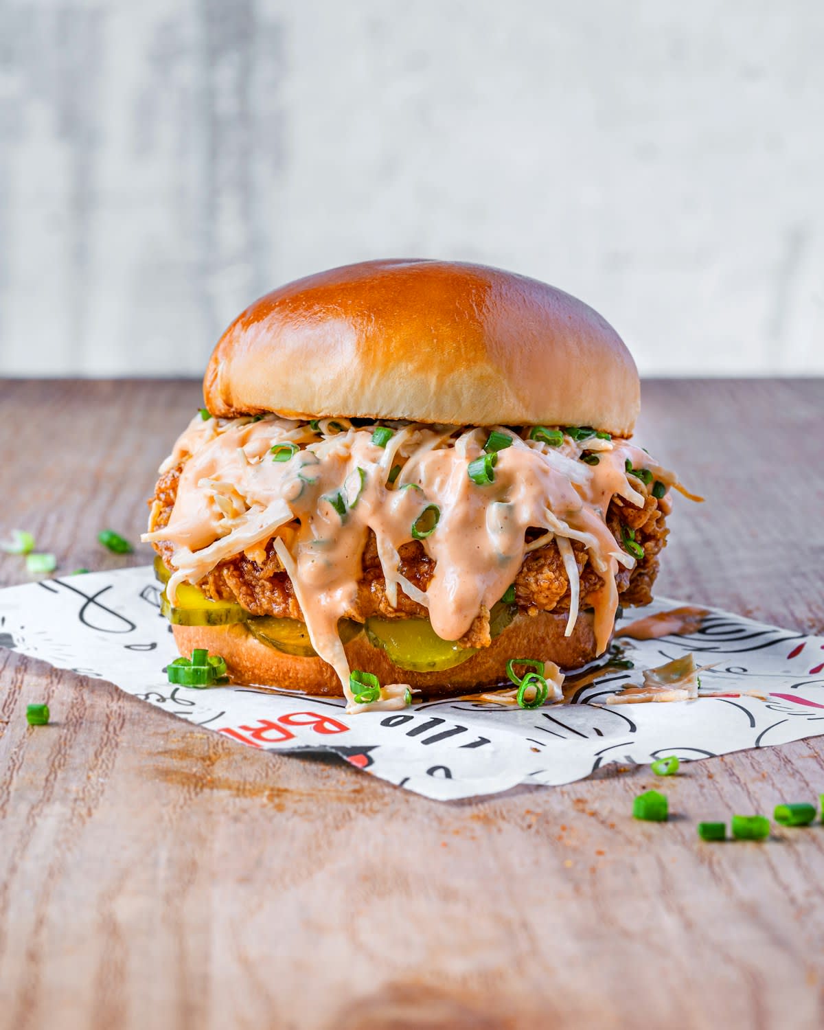 Crispy fried chicken sandwich