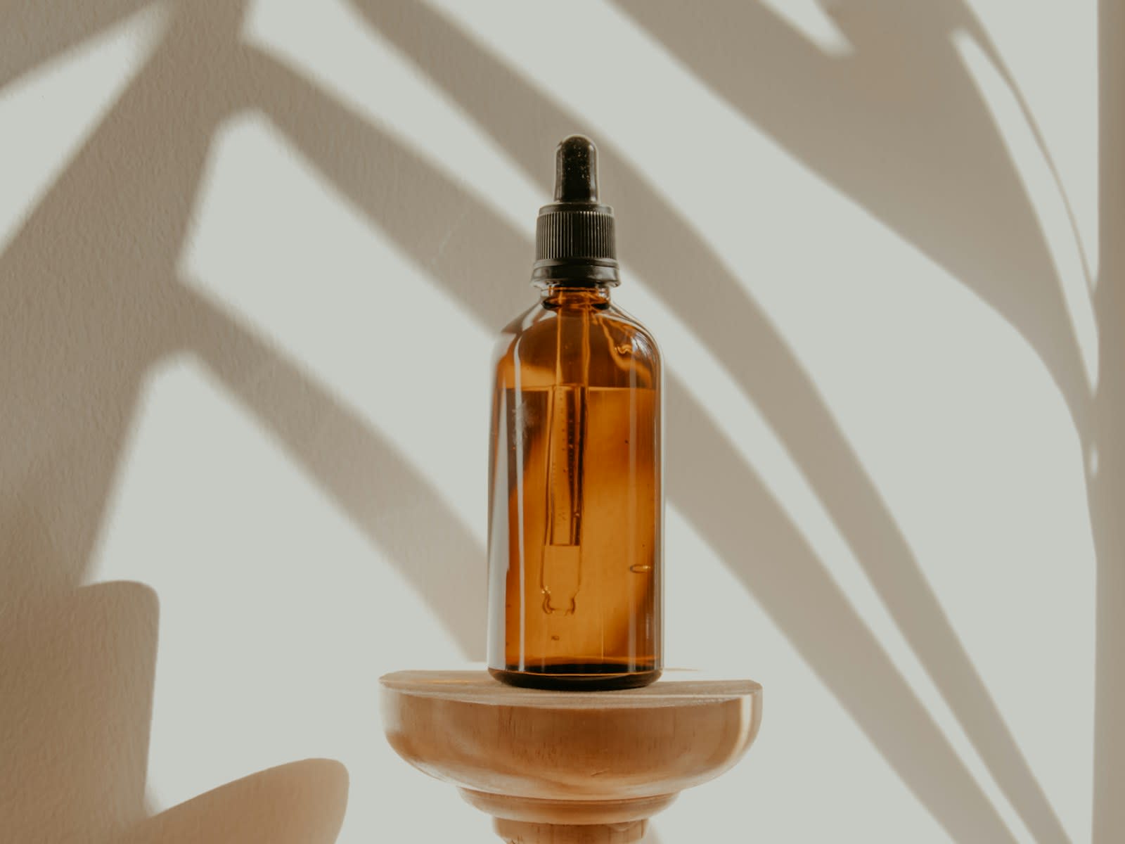 Perfumer's organ with rows of small glass vials